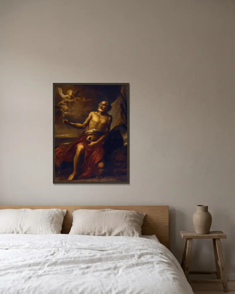 Svatý Jeroným, William Merritt Chase v rámu na stěně