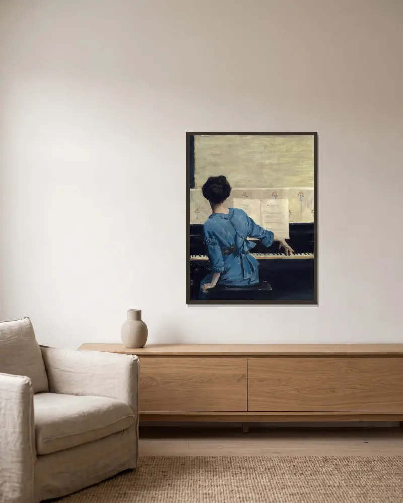 Die Grundnote von William Merritt Chase gerahmt an einer Wand