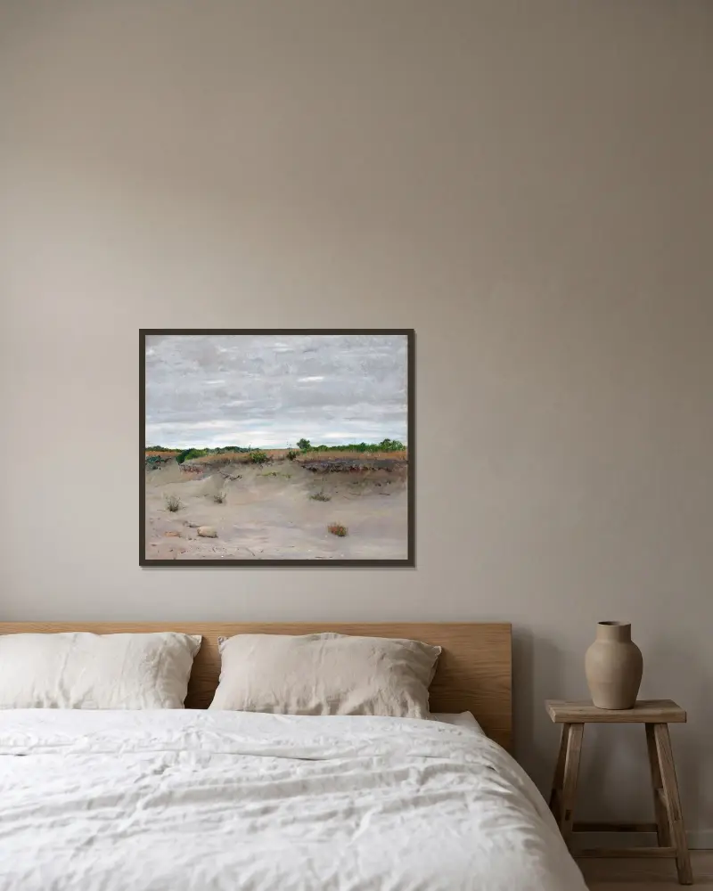 Wind-Swept Sands von William Merritt Chase gerahmt an einer Wand