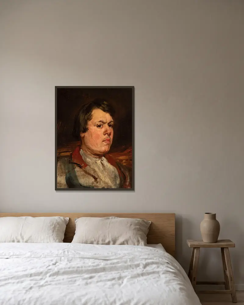 Nádeník, portrétní studie, Piotr Michałowski v rámu na stěně