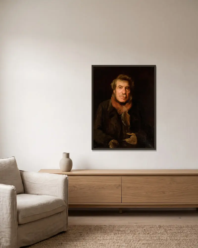 Alter Veteran I von Piotr Michałowski gerahmt an einer Wand