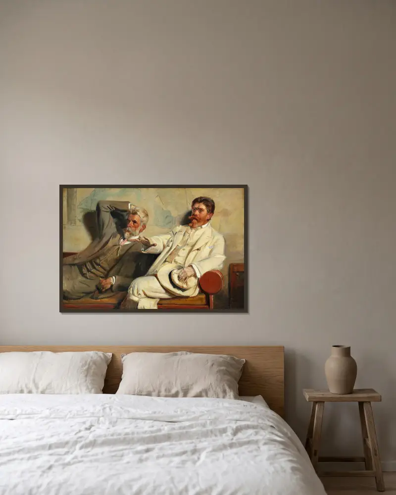 Výtvarní kritici. Studie, Michael Ancher v rámu na stěně