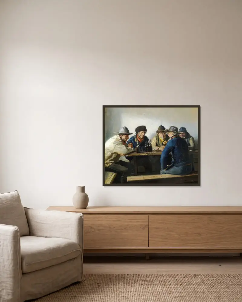 In einer Krogstube von Michael Ancher gerahmt an einer Wand