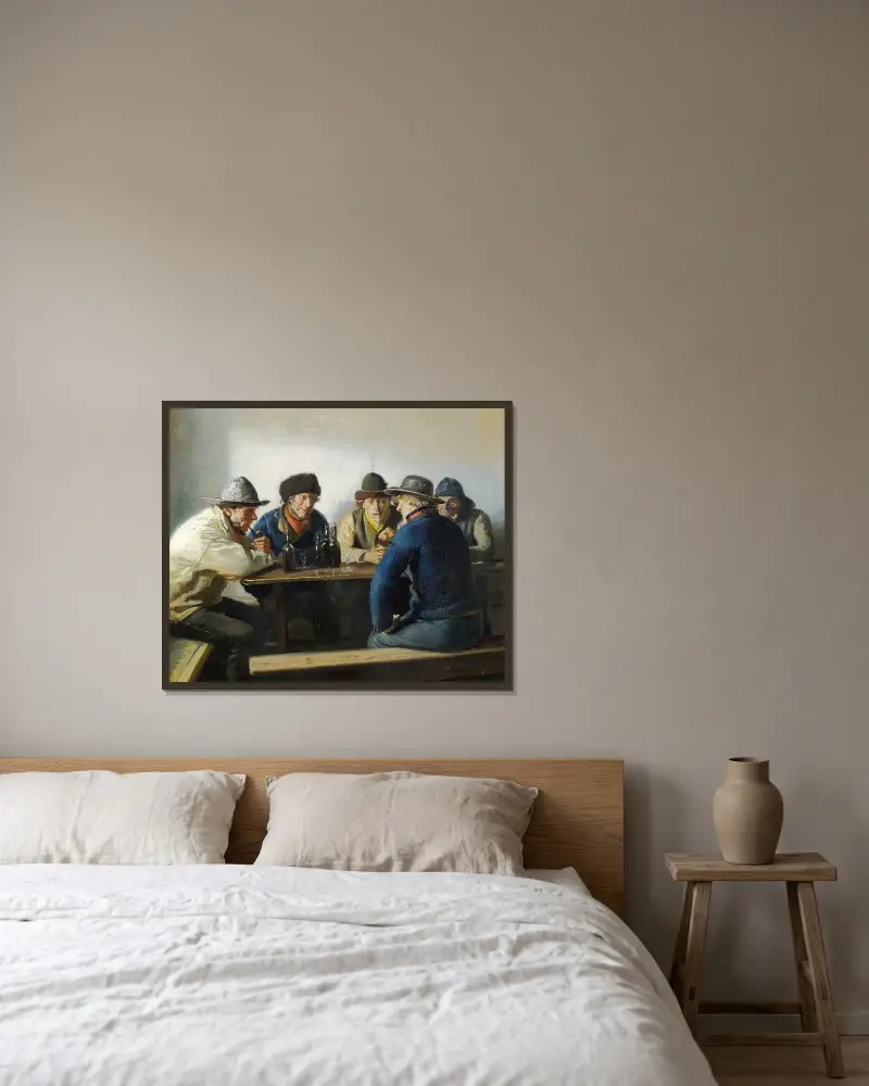 In einer Krogstube von Michael Ancher gerahmt an einer Wand