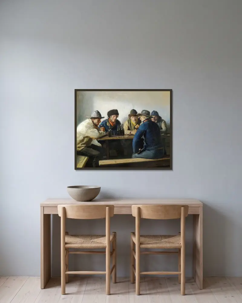 In einer Krogstube von Michael Ancher gerahmt an einer Wand