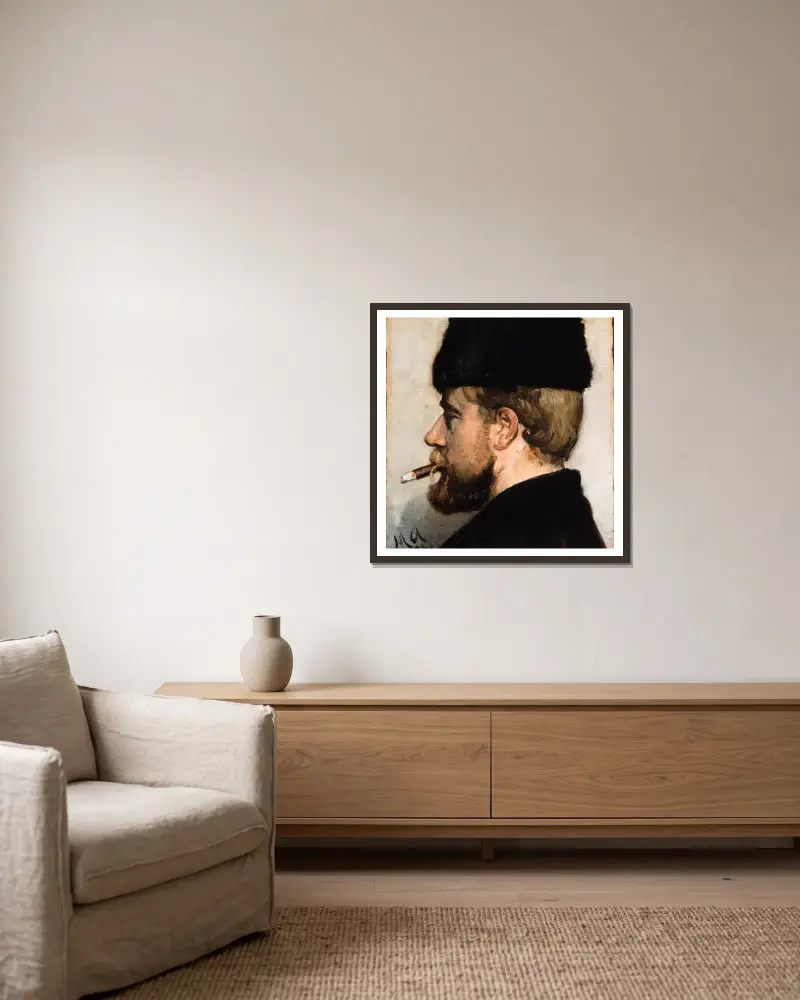 Jens Vige von Michael Ancher gerahmt an einer Wand