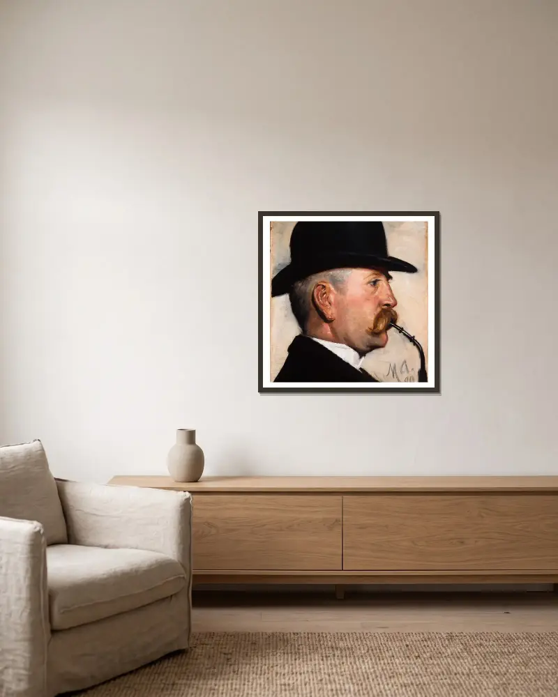 Michael Therkildsen von Michael Ancher gerahmt an einer Wand