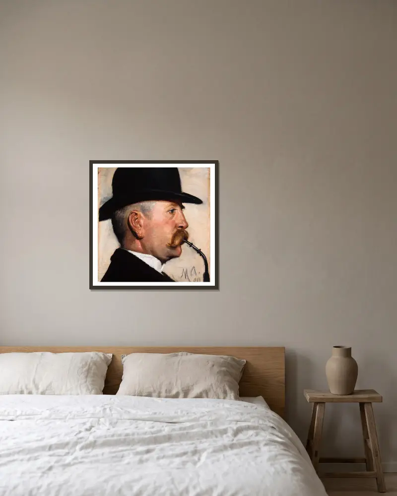 Michael Therkildsen von Michael Ancher gerahmt an einer Wand