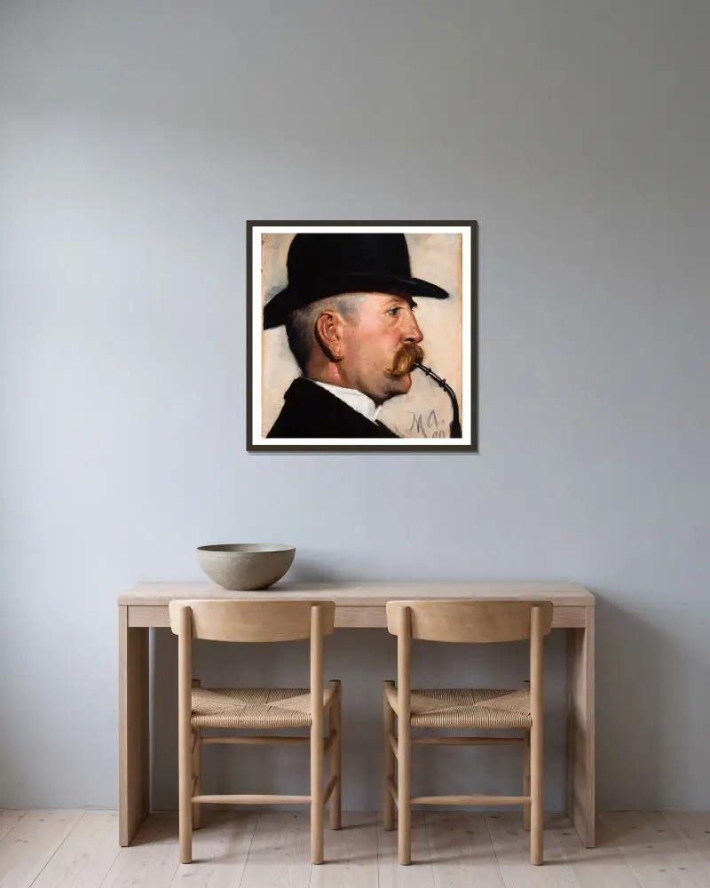 Michael Therkildsen von Michael Ancher gerahmt an einer Wand