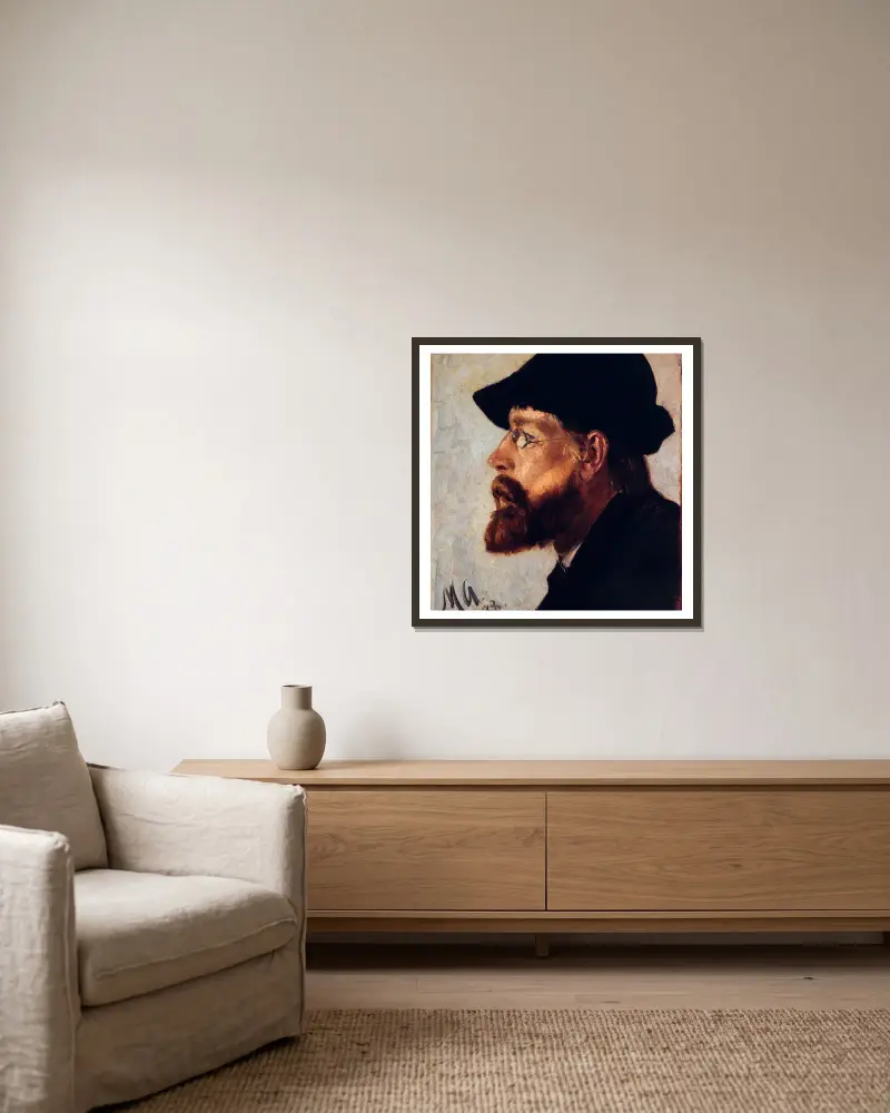 Nils Hansteen von Michael Ancher gerahmt an einer Wand