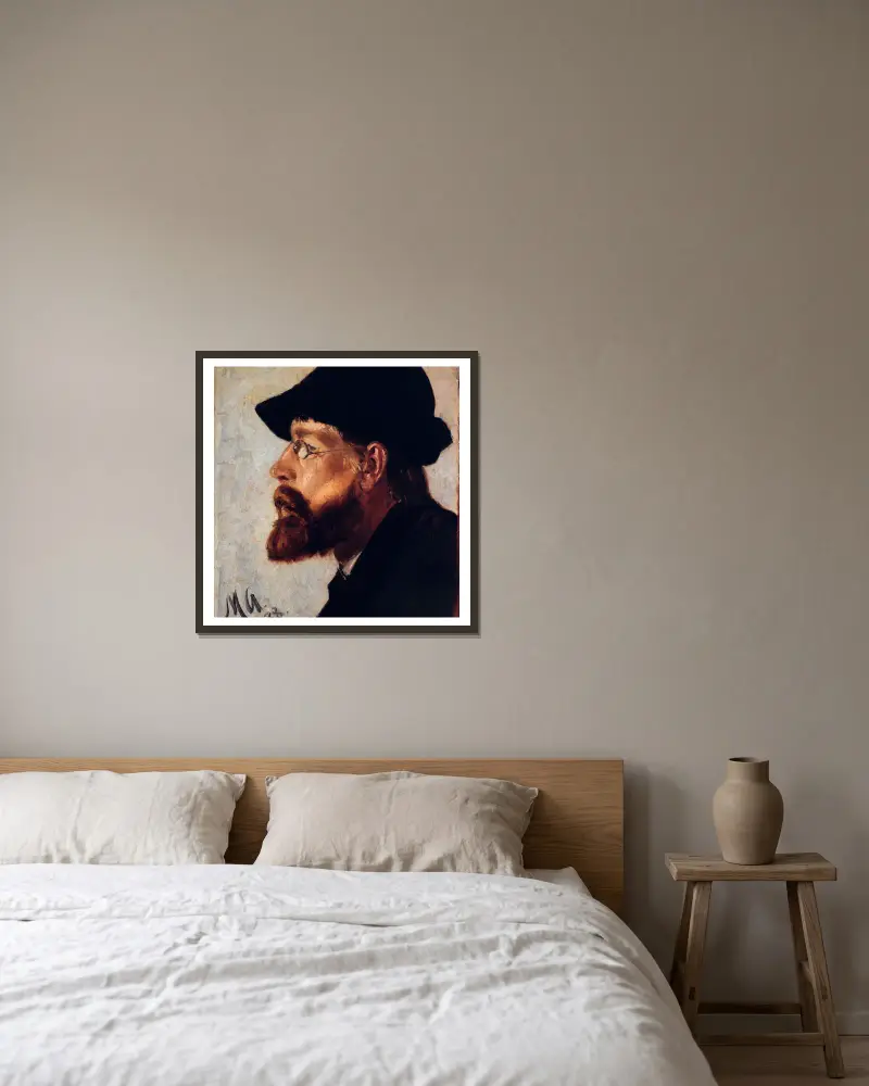 Nils Hansteen von Michael Ancher gerahmt an einer Wand