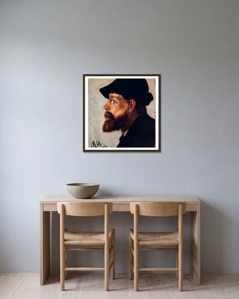 Nils Hansteen von Michael Ancher gerahmt an einer Wand