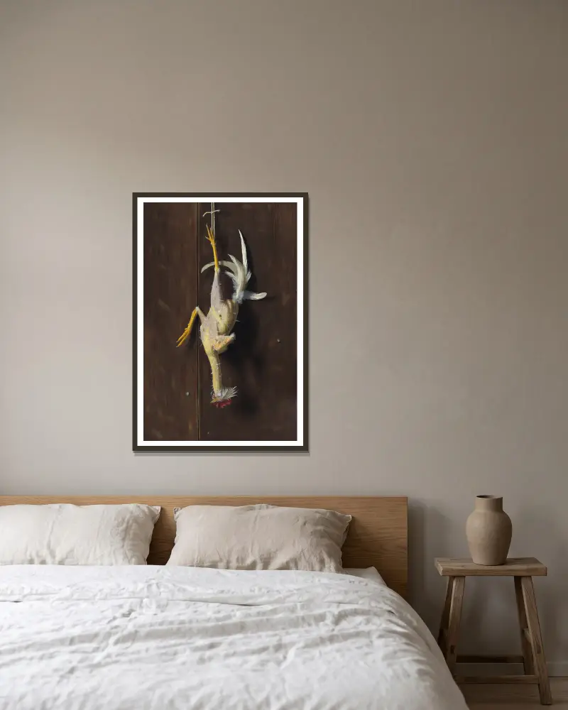 Plockad ren von William Michael Harnett gerahmt an einer Wand