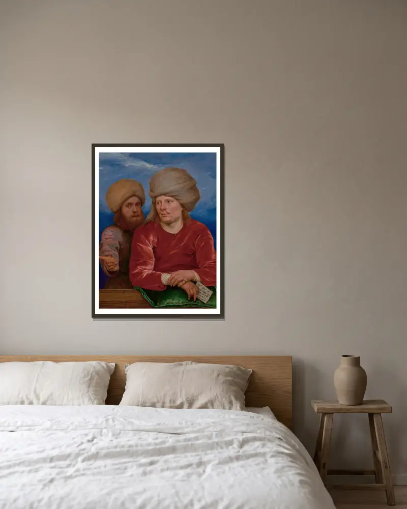 Dvojportrét, Michael Sweerts v rámu na stěně