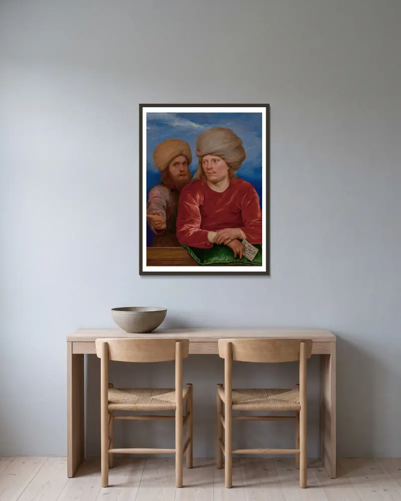 Dvojportrét, Michael Sweerts v rámu na stěně
