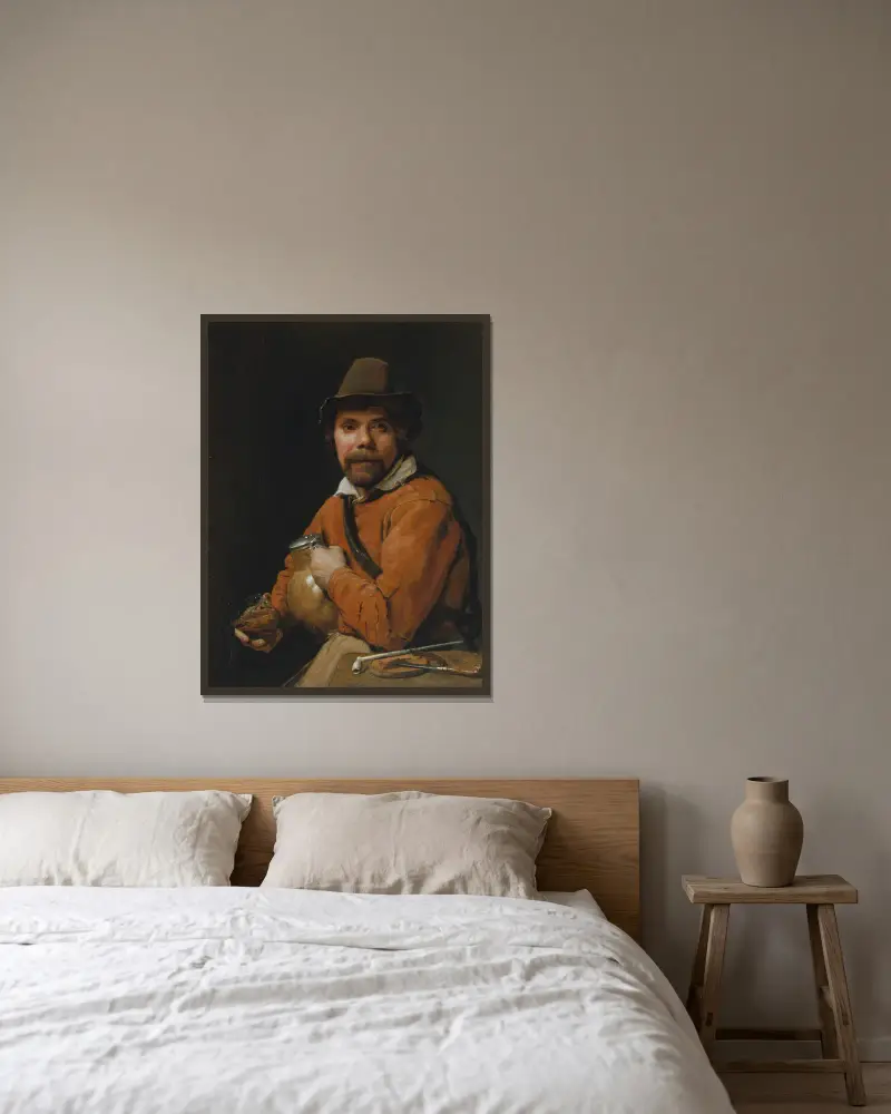 Muž s konvicí, Michael Sweerts v rámu na stěně