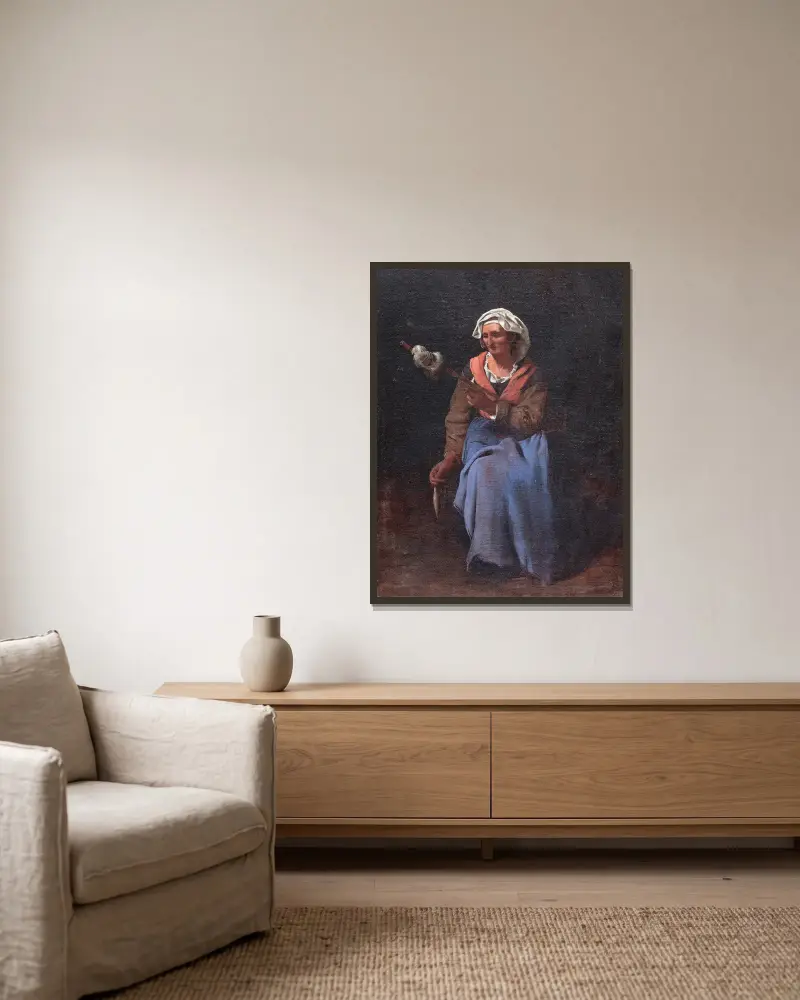 Starý rolník, Michael Sweerts v rámu na stěně