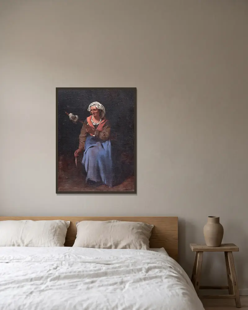 Starý rolník, Michael Sweerts v rámu na stěně