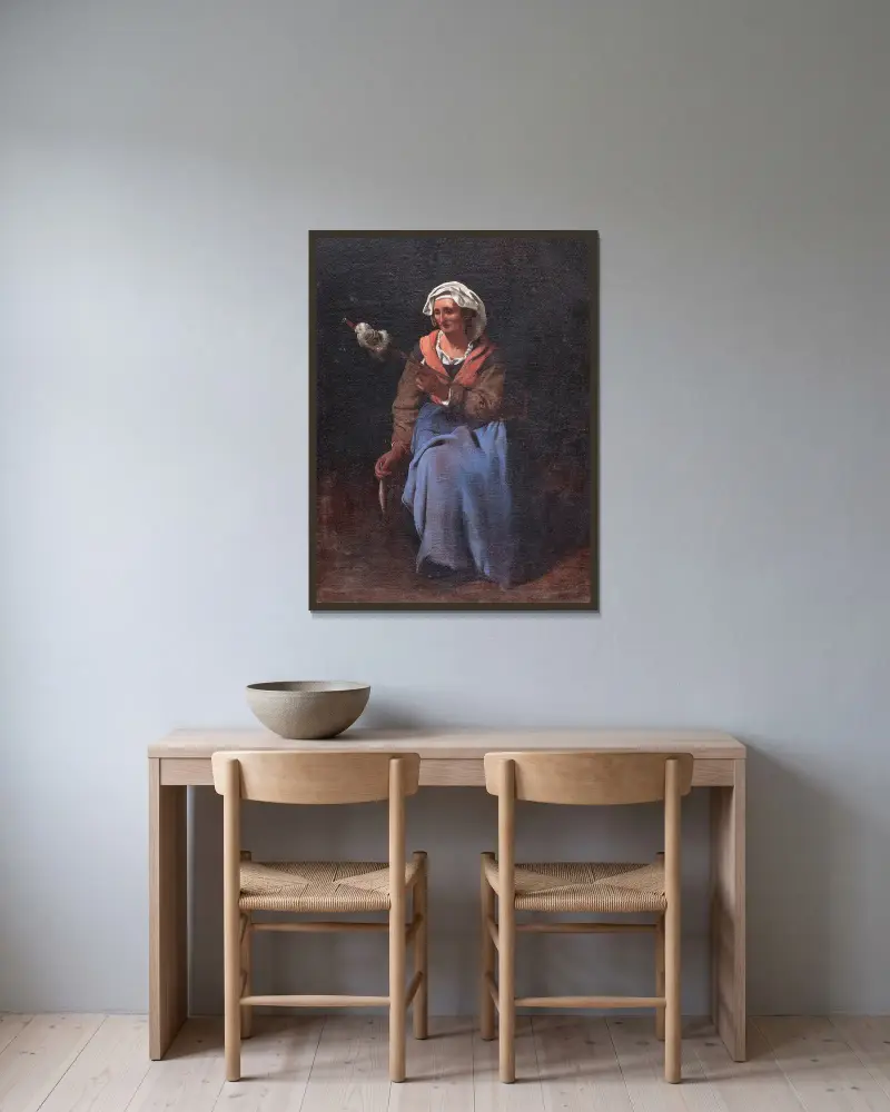 Starý rolník, Michael Sweerts v rámu na stěně