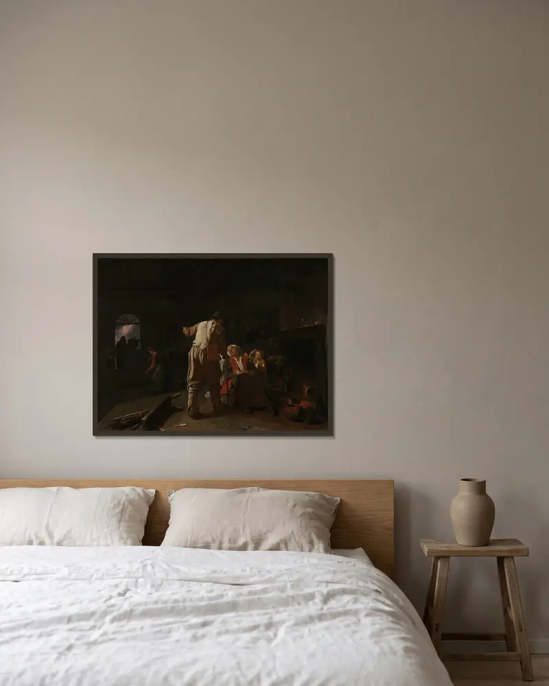 Navštívení nemocných, Michael Sweerts v rámu na stěně