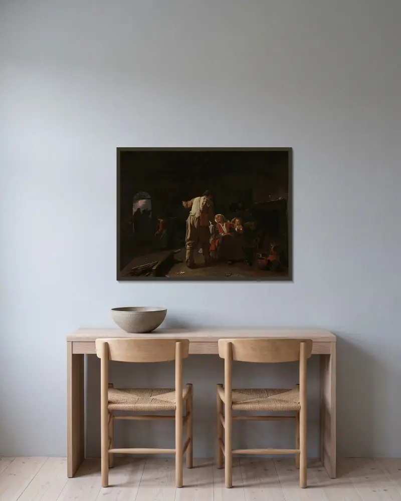 Navštívení nemocných, Michael Sweerts v rámu na stěně