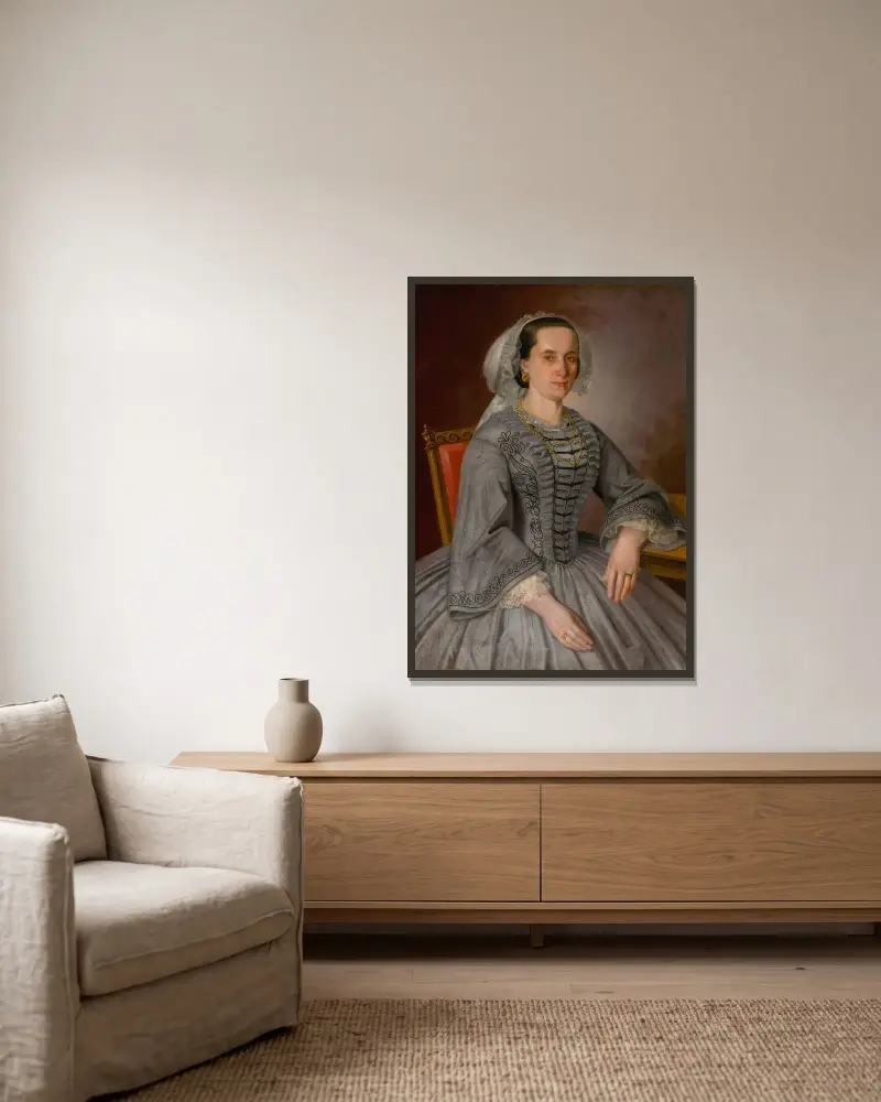 Antónia Kleinová, geborene Krmanová von Peter Michal Bohúň gerahmt an einer Wand