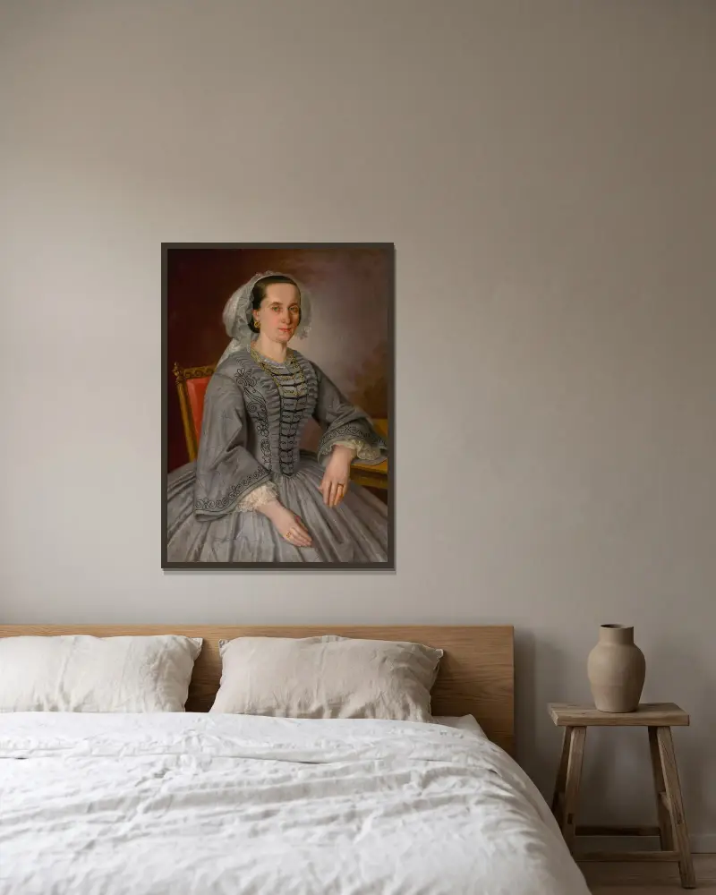 Antónia Kleinová, geborene Krmanová von Peter Michal Bohúň gerahmt an einer Wand