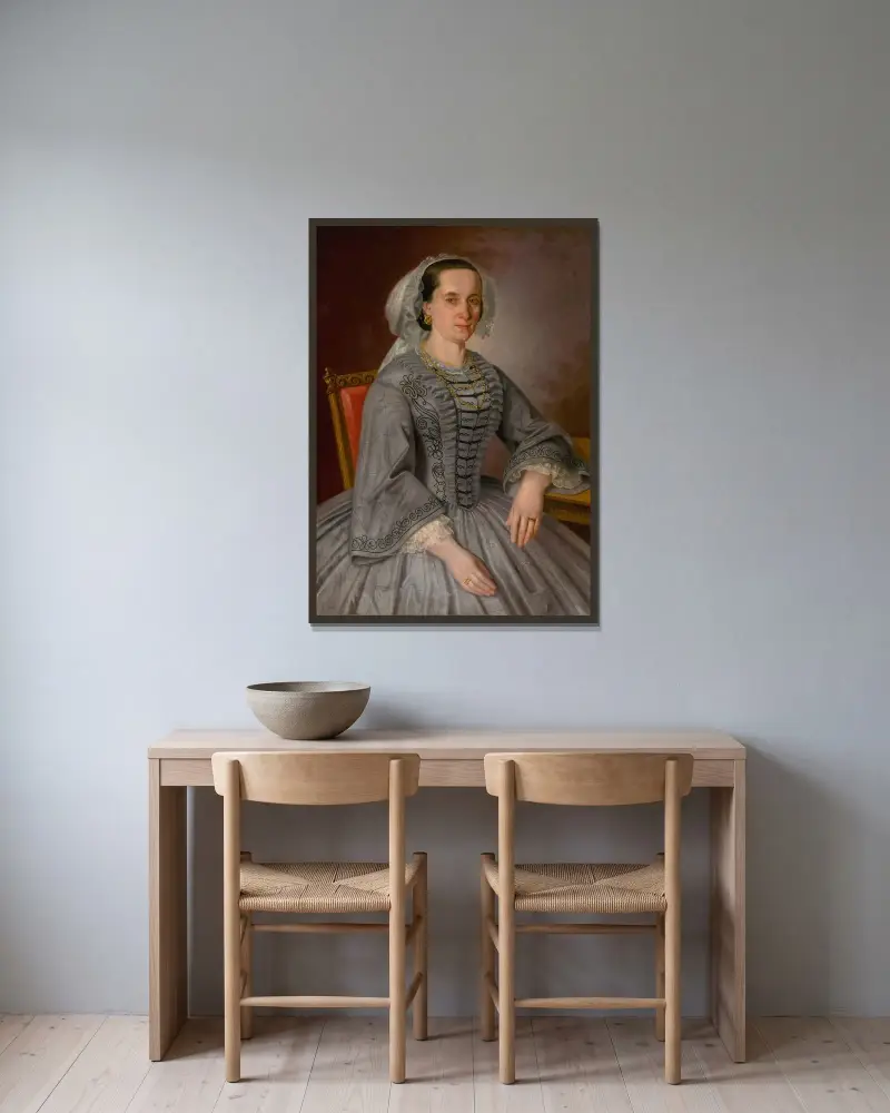 Antónia Kleinová, geborene Krmanová von Peter Michal Bohúň gerahmt an einer Wand