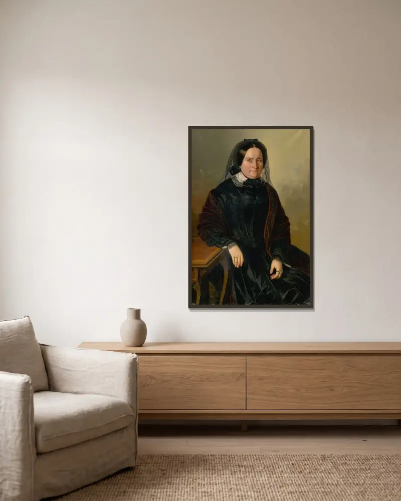Charlota Ballo, geb. Hoffmann von Peter Michal Bohúň gerahmt an einer Wand
