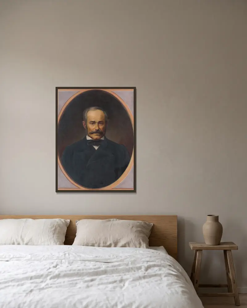 Portrait of a Gentleman av Peter Michal Bohúň inramad på en vägg