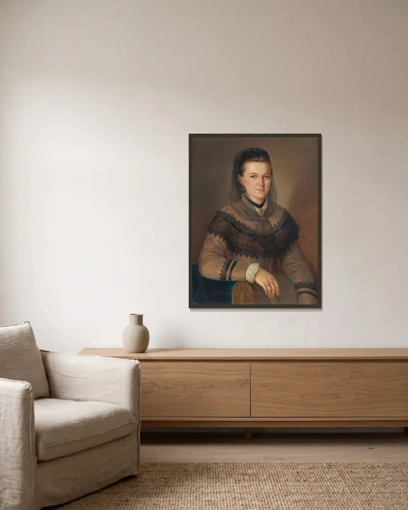 Portrait of Anna Philadelpha av Peter Michal Bohúň inramad på en vägg