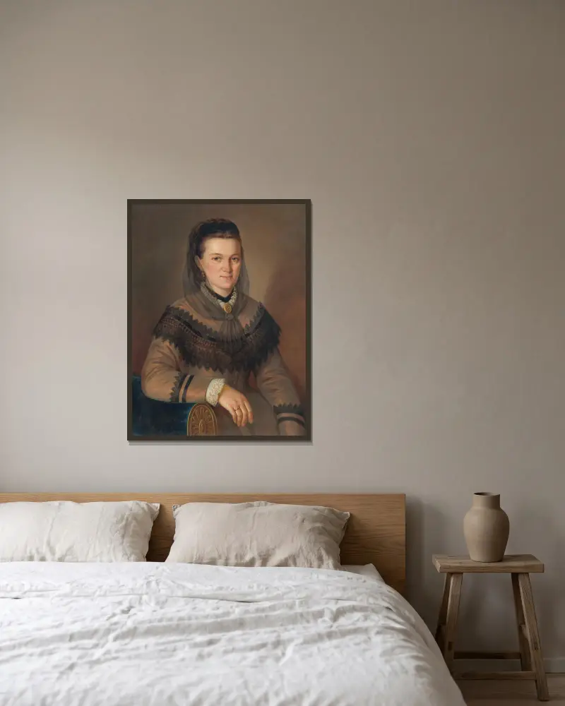 Portrait of Anna Philadelpha av Peter Michal Bohúň inramad på en vägg