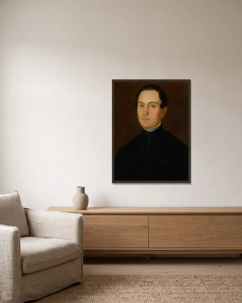Portrait of Hammerschmidt av Peter Michal Bohúň inramad på en vägg