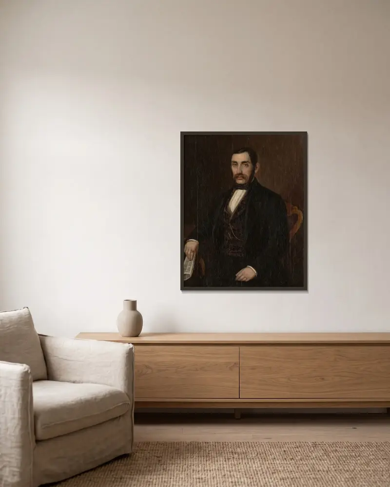 Portret Petra Makovického, Peter Michal Bohúň w ramie na ścianie