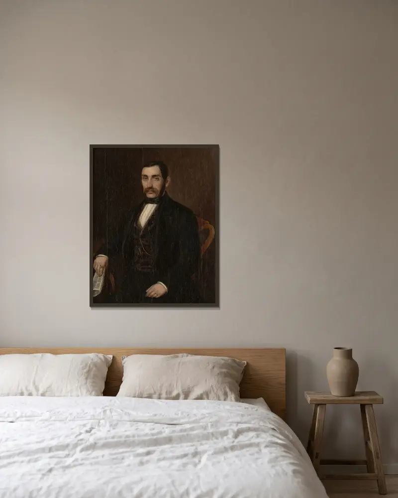Portret Petra Makovického, Peter Michal Bohúň w ramie na ścianie