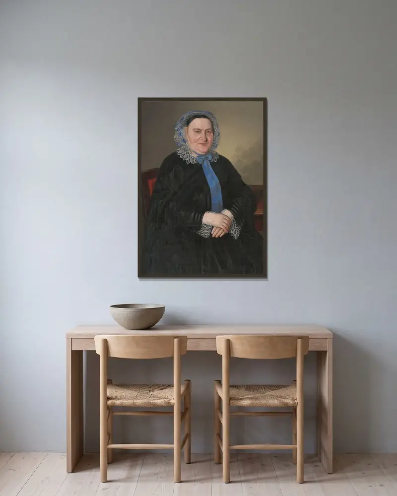 Portret pani Telčovej, Peter Michal Bohúň w ramie na ścianie