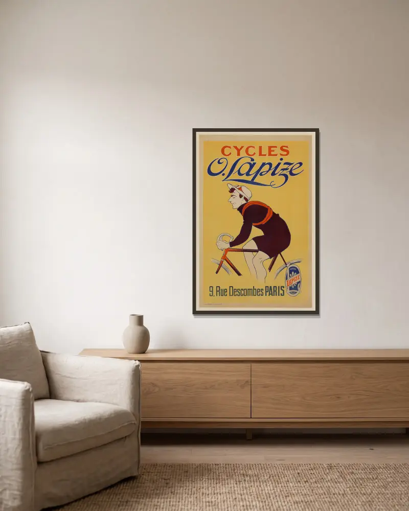 Cycles O. Lapize, Mich (Michel Liebeaux) v rámu na stěně