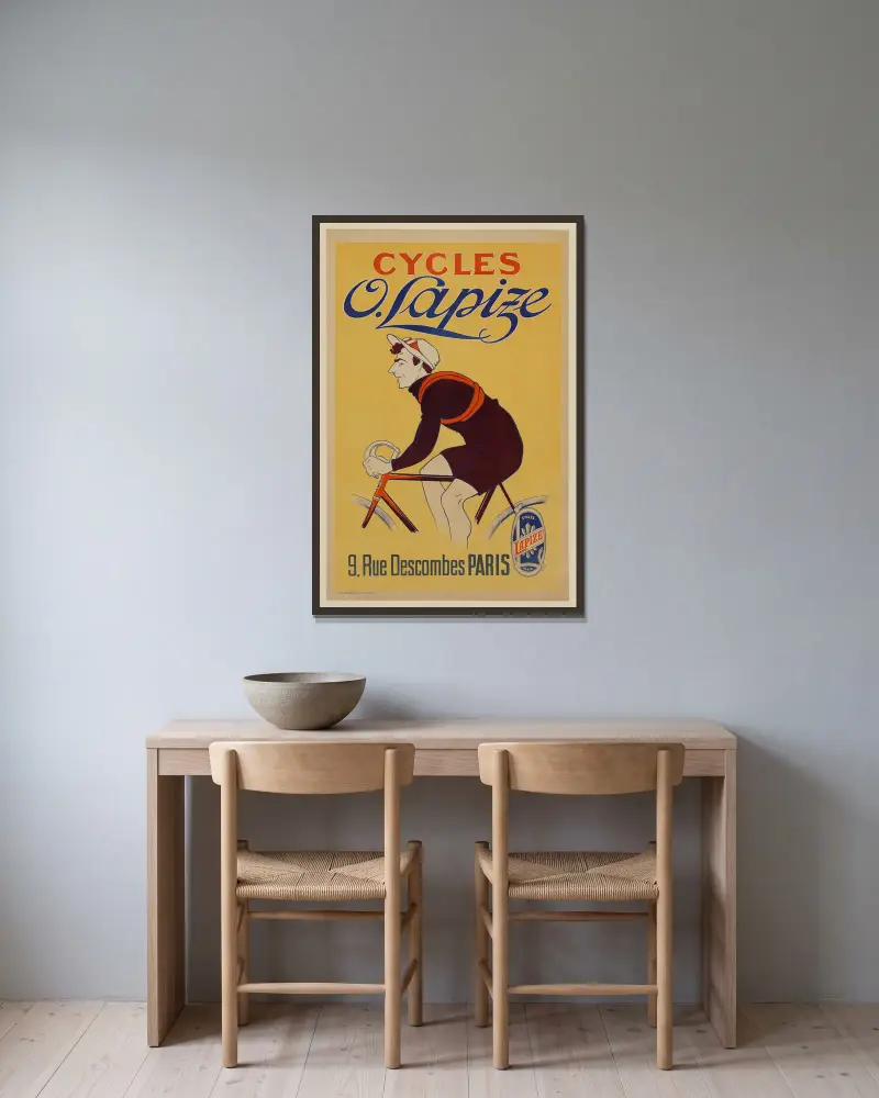 Cycles O. Lapize, Mich (Michel Liebeaux) v rámu na stěně