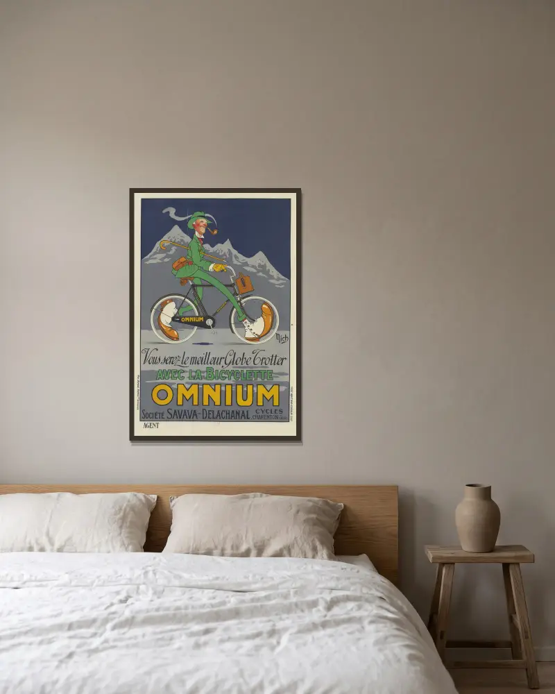 Du kommer att bli den bäste globetrottern med cykeln Omnium av Mich (Michel Liebeaux) inramad på en vägg
