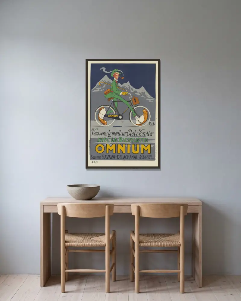 Du kommer att bli den bäste globetrottern med cykeln Omnium av Mich (Michel Liebeaux) inramad på en vägg