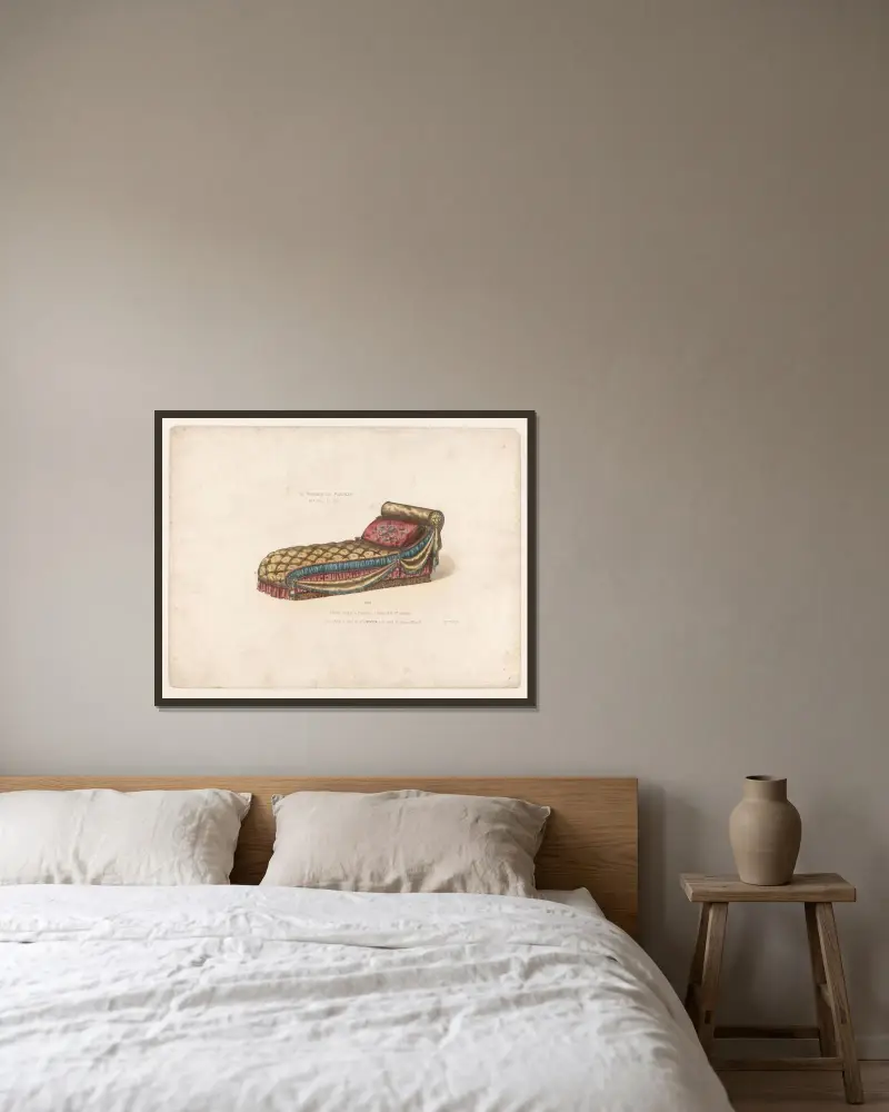 Chaise longue à Rouleau av Victor Léon Michel Quétin inramad på en vägg
