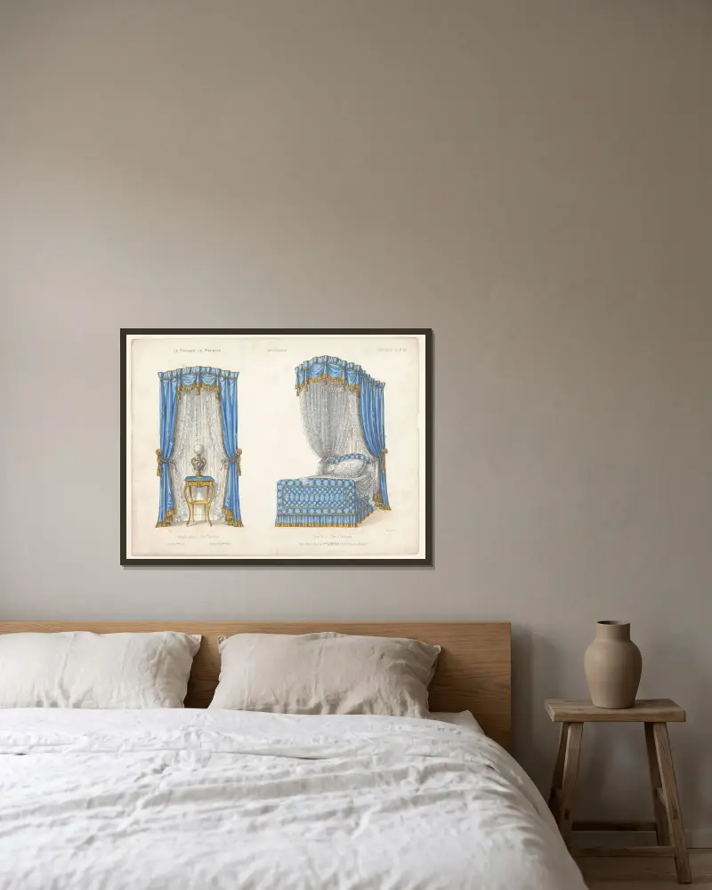 Décor de croisée Têtes Flamandes ; Décor de Lit Têtes av Victor Léon Michel Quétin inramad på en vägg