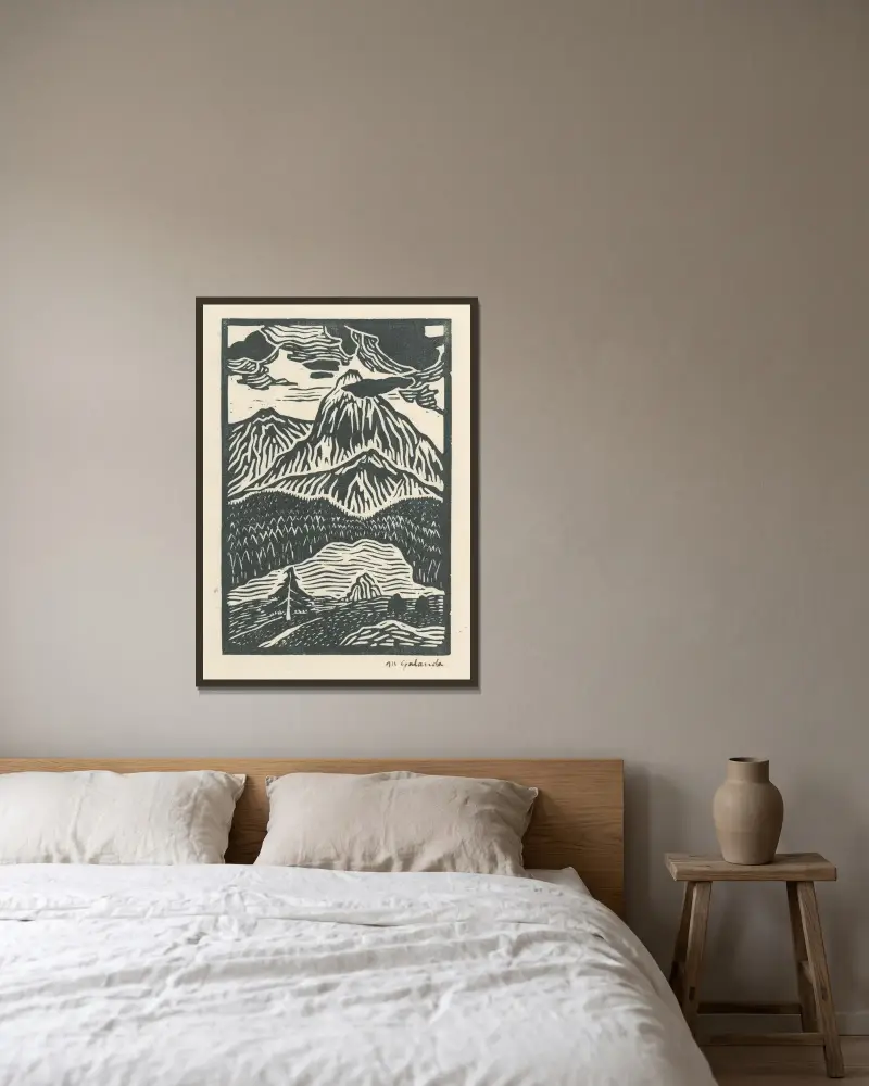 Autumn II von Mikuláš Galanda gerahmt an einer Wand