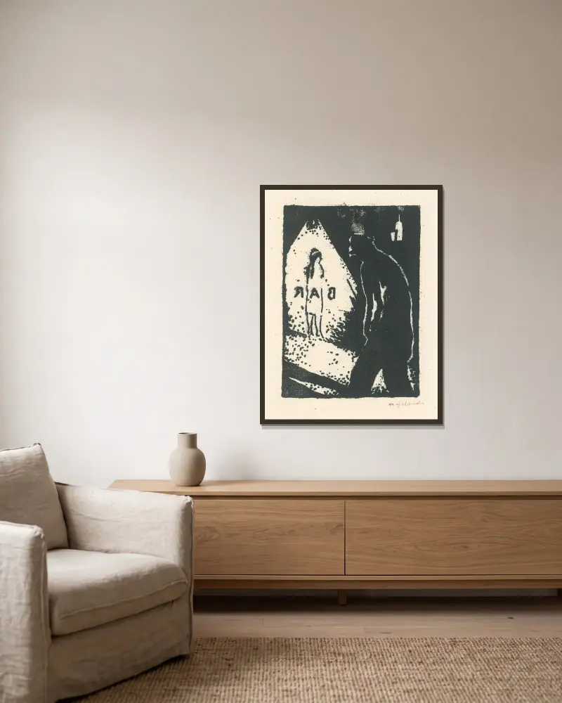 Bar von Mikuláš Galanda gerahmt an einer Wand