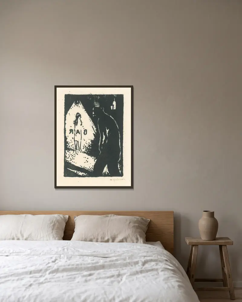 Bar von Mikuláš Galanda gerahmt an einer Wand
