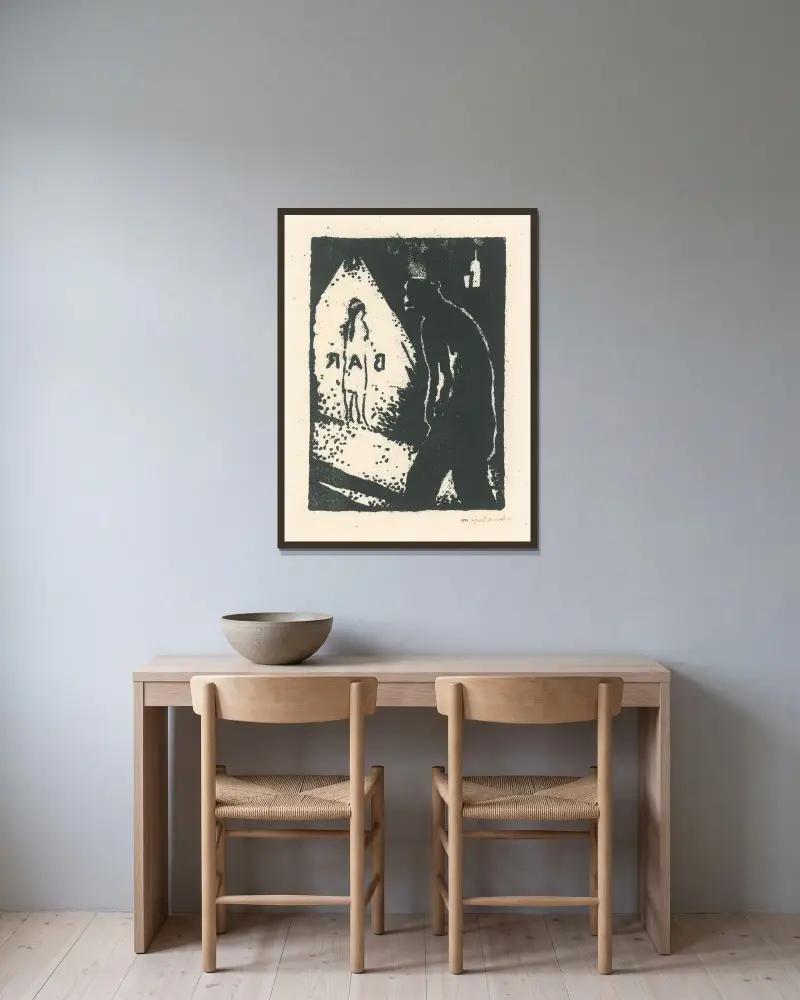 Bar von Mikuláš Galanda gerahmt an einer Wand