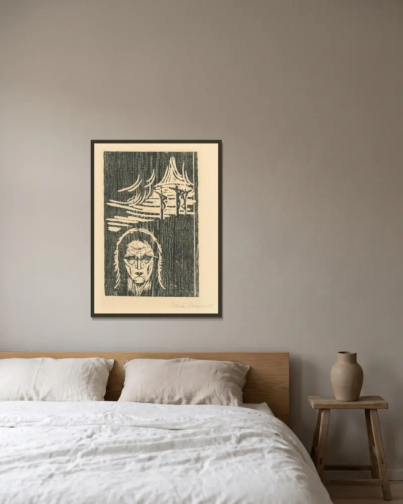 Calvary von Mikuláš Galanda gerahmt an einer Wand