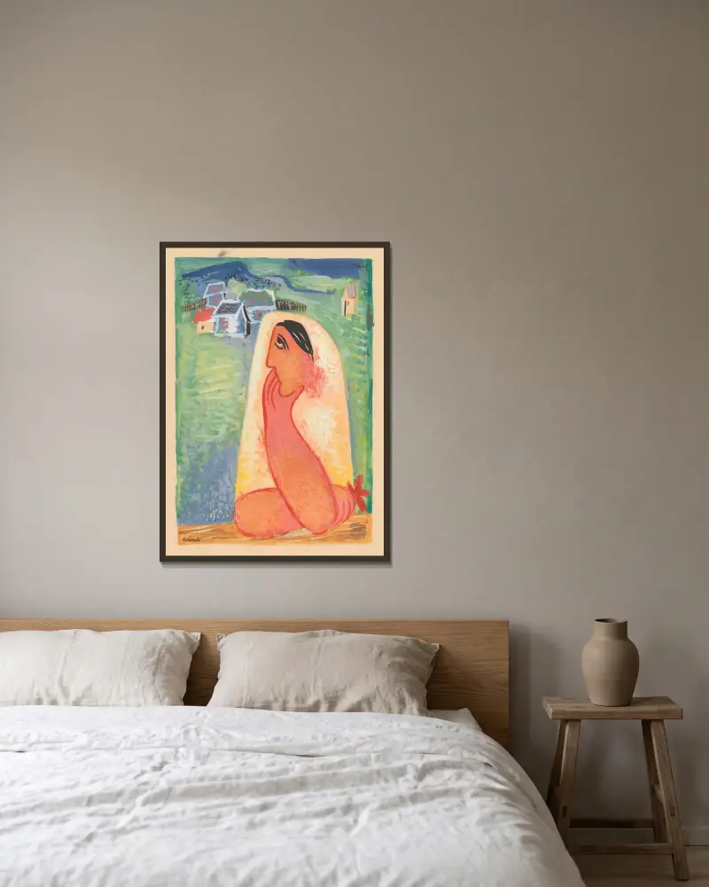 Dedinčanka von Mikuláš Galanda gerahmt an einer Wand