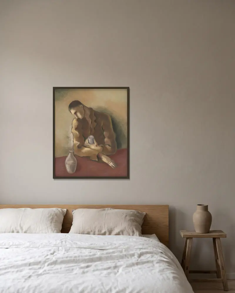 Drunkard von Mikuláš Galanda gerahmt an einer Wand