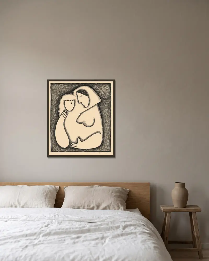 Girl’s head von Mikuláš Galanda gerahmt an einer Wand